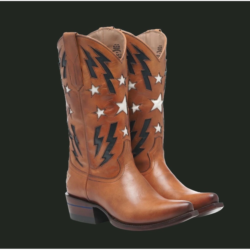 New Alvies Cowgirl Boots The BFG II 6.5 Western Lightning Star Festival Rodeo